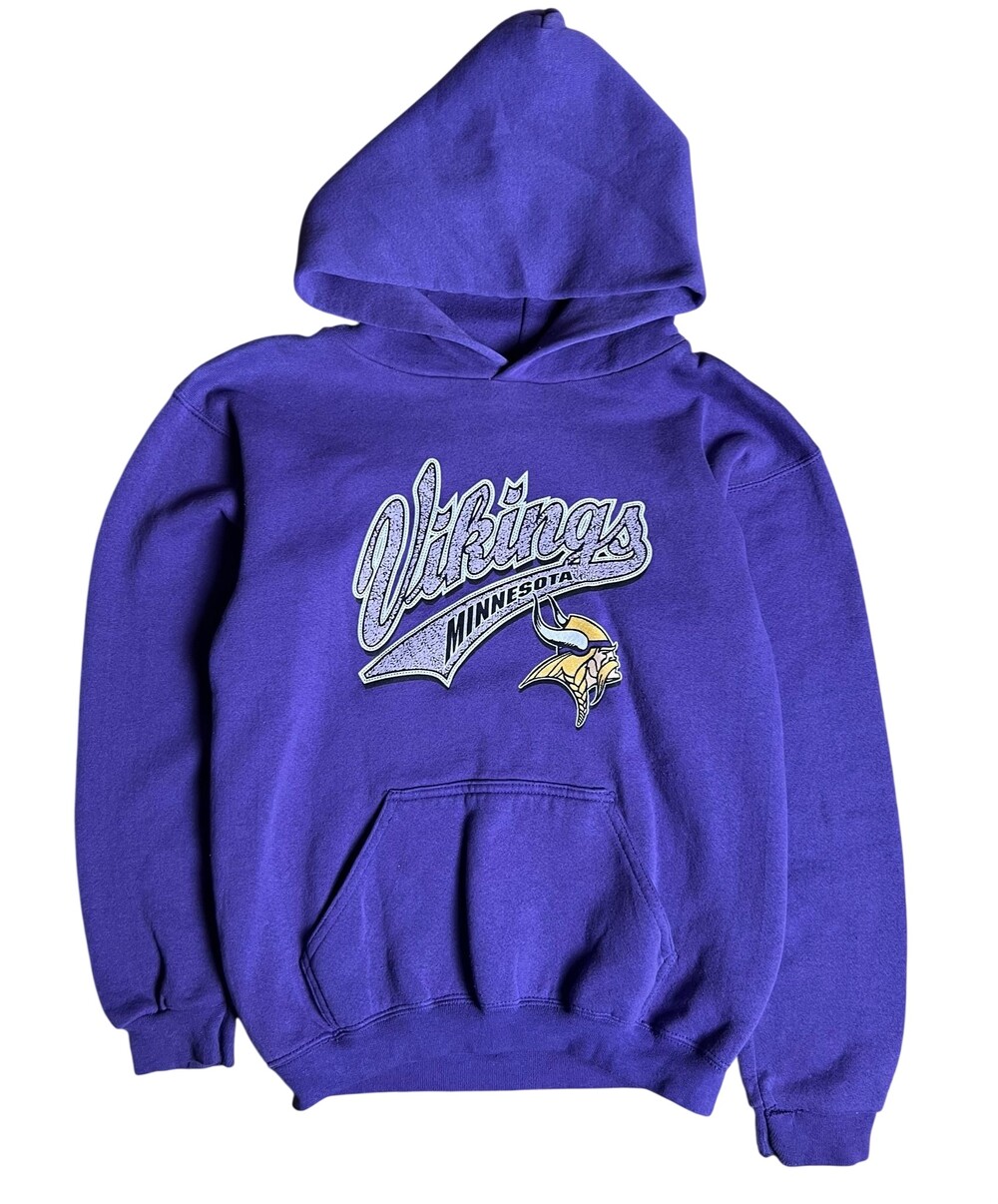 Seven7 Sweater Teens L Purple Pullover Hooded Heavyweight Fleece Sweatshirt